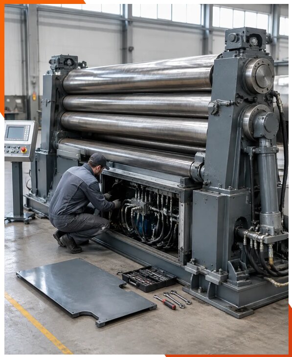 Ремонт четырехвалковых вальцов с выездом специалистов в Симферополе